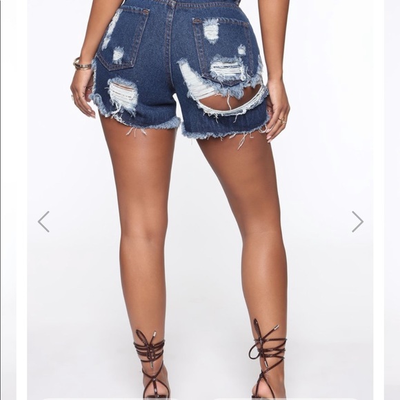 Fashion Nova Jean Shorts (size L) - Picture 2 of 7